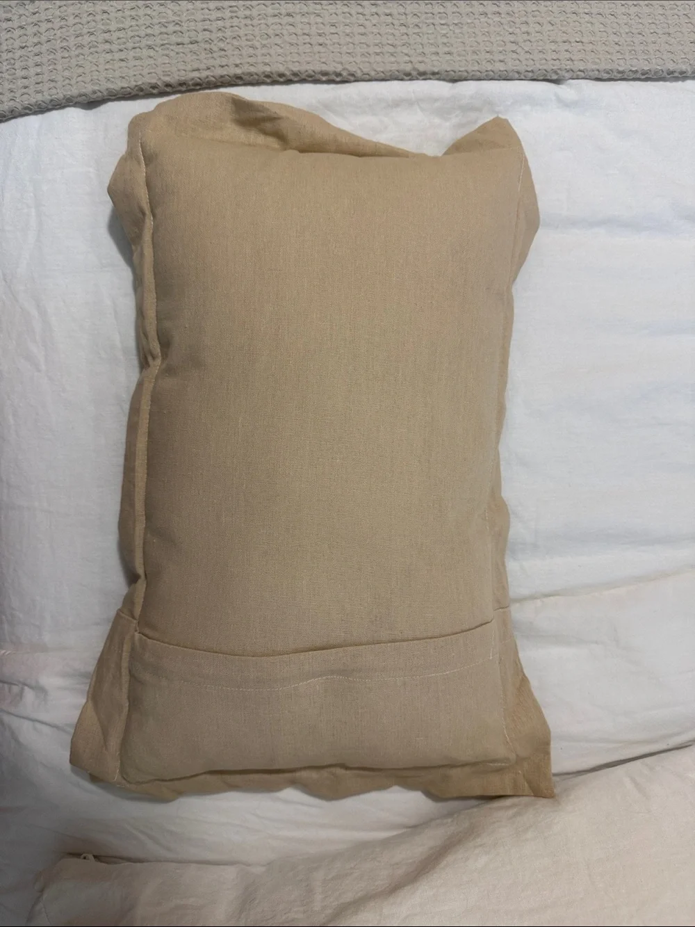 PARIS Accent Pillow in Taupe with Gray Print